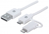 CABLE MICRO USB MANHATTAN 8 PINES PARA SMARTPHON IPNOHE 5 5C 5S IPAD 4 SINCRONIZA Y CARGA 2