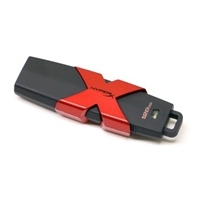 MEMORIA KINGSTON 128GB USB 3.1 HYPERX SAVAGE LECT.350/ESCR.180 MB/S NEGRO CON ROJO /GAMER/ALTO RENDIMIENTO