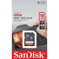 MEMORIA SANDISK 16GB SDHC ULTRA UHS-I 48MB/S CLASE 10