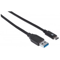 CABLE USB 3.1, GEN 2, A MACHO/ C MACHO, 10 GBPS, 1 M, NEGRO MANHATTAN