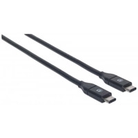 CABLE USB 3.1, GEN 2, C MACHO/ C MACHO, 10 GBPS, 50 CM, NEGRO MANHATTAN