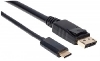 CABLE USB-C CM-DISPLAYPORT M 2.0M V3.1 4K NEGRO MANHATTAN