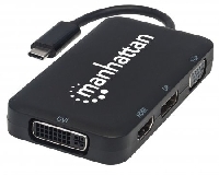 CONVERTIDOR VIDEO USB-C A HDMI/DP/SVGA/DVI H MANHATTAN