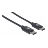 CABLE USB-C, CM-CM 0.5M V2, NEGRO MANHATTAN