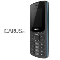 GHIA TELEFONO CELULAR ICARUS 2G / PANTALLA 1.77IN / SINGLE CORE / 32MB32MB / CAM 0.08MP/ BATERIA 600MAH/ RADIO FM/ NEGRO CON AZU