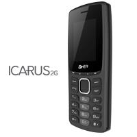 GHIA TELEFONO CELULAR ICARUS 2G / PANTALLA 1.77IN / SINGLE CORE / 32MB32MB / CAM 0.08MP/ BATERIA 600MAH/ RADIO FM/ NEGRO