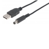 CABLE USB MANHATTAN A-N ALIM. 5.5MM 5V DC  1.0M, NEGRO