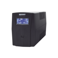 No Break - UPS EPCOM Potencia de 850VA/510W con Display LCD y Regulador de Voltaje AVR, 4 contactos NEMA 5-15R, Protección RJ45