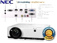 VIDEOPROYECTOR NEC NP-ME382U LCD WUXGA 3800 LUMENES 1.6 ZOOM 16,0001 2 HDMI W/HDCP /RJ45 /16W /USB VIEWER 3.2 KG 10,000 HRS STD