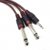 Cable de Audio de Plug 3.5st a 2 Plugs 6.3m 90cm