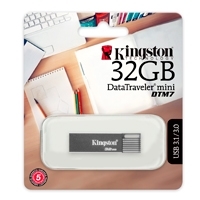 MEMORIA KINGSTON 32GB USB 3.1 DATATRAVELER MINI DTM7 GRIS