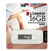 MEMORIA KINGSTON 16GB USB 3.1 DATATRAVELER MINI DTM7 GRIS