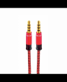 Cable de Audio de 3.5mm stereo Macho-Macho 3 vías 1.6m Rojo/Negro