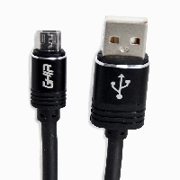 Cable USB 2.0 a MicroUSB 2m Datos y Carga Rápida QuickCharge - Negro Flex