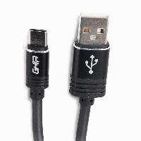 Cable USB 2.0 a Tipo C 2m Datos y Carga Rápida QuickCharge - Negro Flex
