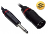 Cable de Audio para Micrófono de Jack XLR a Plug 6.3mm, PVC Flex, Cobre Trenzado - 6m Negro