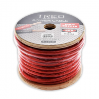 Cable TREO 4AWG 100% Cobre, Flexible, Libre de Oxígeno, Rojo