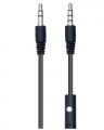 Cable para Audífonos Manos Libres, con Micrófono y botón, 1.2m Negro