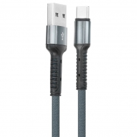 Cable LDNIO USB a Tipo C Extra Resistente, Uso Rudo, 2.4A, 1m