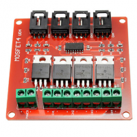 Módulo Interruptor MOSFET 4 Canales, 66x66x14mm