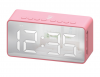 Reloj despertador con Bocina y Pantalla Espejo, Bluetooth® - Rosa