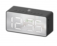 Reloj despertador con Bocina y Pantalla Espejo, Bluetooth® - Negro