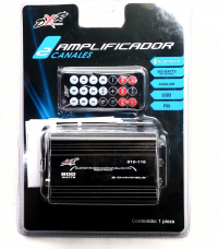 Mini Amplificador 800W 2 Canales 12V 5A, Bluetooth, USB, FM, RCA, Control Remoto