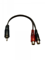 Cable de Audio HF de 2 Jacks RCA 1 Plug RCA Flex [2 Pzs]