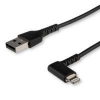 Cable Acodado Usb A Lightning De 2 M - Certificado Mfi De Apple - Cable Lightning Para Iphone De Color Negro - Startech.com Mod. Rusbltmm2mbr