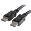 Cable De 3m Certificado Displayport 1.2 4k Con Cierre De Seguridad Bloqueo - 2x Macho Dp Extensor Latches - Negro - Startech.com Mod. Displ3m