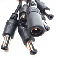 Cable Arnés Divisor de Jack Invertido 2.1mm a 5 Plugs Invertidos 2.1mm Pulpo CCTV