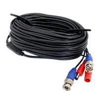 Cable De Video Y Energia De 18 Mts Ghia // Cable Siames //bnc Macho/ 1 Conector Macho Y 1 Conector Hembra De Energia