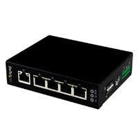 Switch Conmutador Industrial Ethernet Gigabit No Administrado De 5 Puertos Rj45 De Montaje En Pared O Carril Din - Startech.com Mod. Ies51000