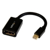 Cable De 0.2m  Adaptador De Mini Displayport® A Displayport® Hembra - Mini Dp Macho - Dp Hembra - Minidp Negro - Startech.com Mod. Mdp2dpmf6in