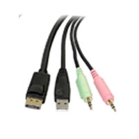 Cable Kvm De 1.8m Usb Displayport 4 En 1 Con Audio Y Micrófono - Startech.com Mod. Dp4n1usb6