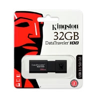 Memoria Kingston 32gb Usb 3.0 Alta Velocidad , Datatraveler 100 G3 Negro