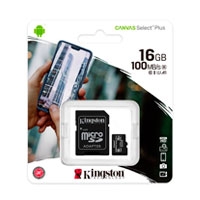 Memoria Kingston Micro Sd Canvas Select Plus 16gb Uhs-i Clase 10 C, adaptador
