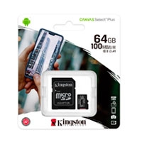 Memoria Kingston Micro Sd Canvas Select Plus 64gb Uhs-i Clase 10 C, adaptador