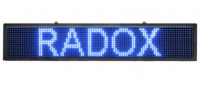Letrero LED Programable 100x20x5cm 30W, Alto Brillo, Interior, Azul