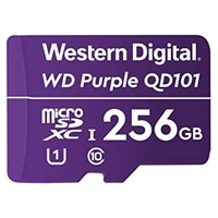 Memoria Wd 256gb Micro Sdxc Purple Sc Qd101 Videovigilancia 24, 7 Clase 10 U1 Lect 50mb, s Esc 40mb, s