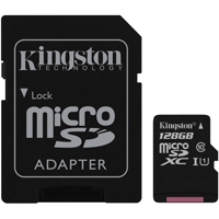 Memoria Kingston Micro Sdxc 128gb Uhs-i Clase 10 C, adaptador