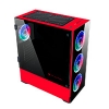 Gabinete Gamer Balam Rush-s-acteck, e-atx, atx, microatx, mini Itx, 4 Ventiladores Rgb, usb 3.0, cristal Templado, thinos Gsx9000, color Rojo, br-932257