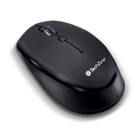 Mouse Optico Inalambrico Techzone Ambidiestro 1600 Dpi Color Negro