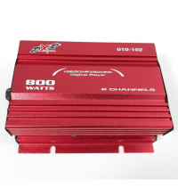Amplificador 2 Canales 800Wpmpo con Reproductor USB - Rojo