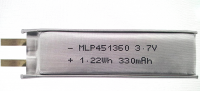 Batería Recargable de Litio 3.7V 330mAh MLP451360 1.22Wh 66x14x3mm