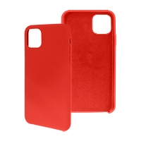 Funda Ghia De Silicon Color Rojo Con Mica Para Iphone 11