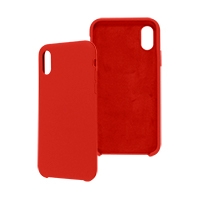 Funda Ghia De Silicon Color Rojo Con Mica Para Iphone Xs, x