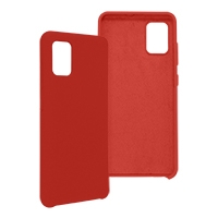 Funda Ghia De Silicon Color Rojo Con Mica Para Samsung A51s
