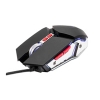 Mouse GAMER RGB, óptico Gaming Negro Con Cable Usb-a, Siete Botones Con Rueda De Desplazamiento,
