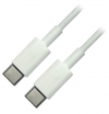 Cable USB Tipo-C Macho-Macho, POWER DELIVERY, Forro TPE Blanco 1m